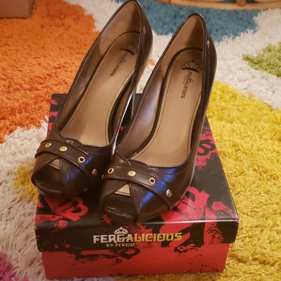 fergalicious peep toe booties